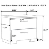 Felicity White High Gloss 4-Piece Twin Bedroom Set