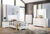 Felicity White High Gloss 4-Piece Twin Bedroom Set