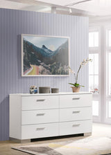 Felicity 6-Drawer Dresser Glossy White