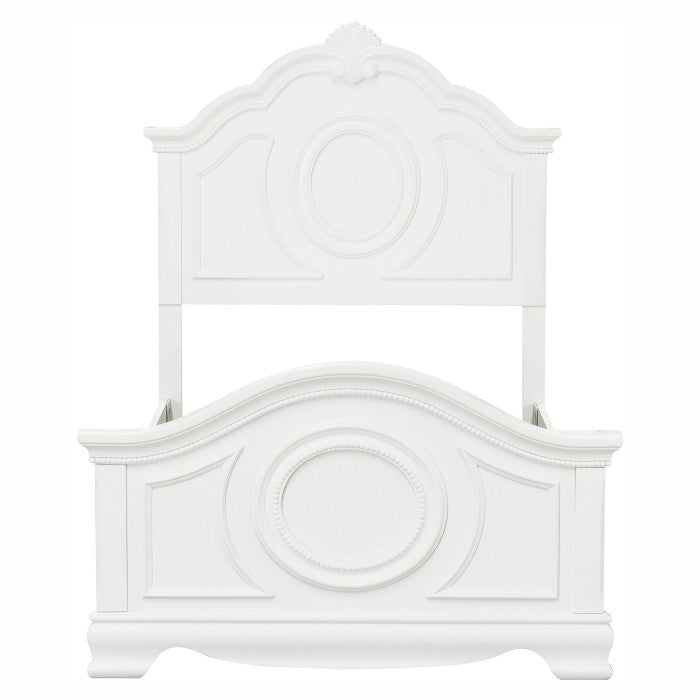 Lucida White Twin Bed