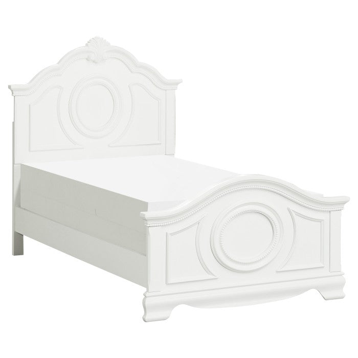 Lucida White Twin Bed