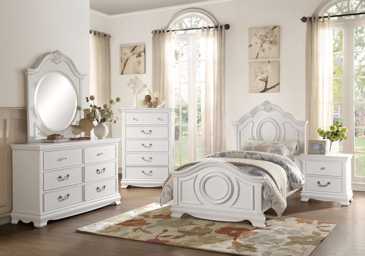 Lucida White Full Bed