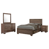 Kauffman Washed Taupe 4-Piece California King Bedroom Set