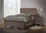 Kauffman Washed Taupe 4-Piece California King Bedroom Set