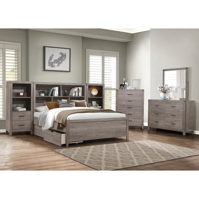 Woodrow Brownish Gray Queen Platform Bed