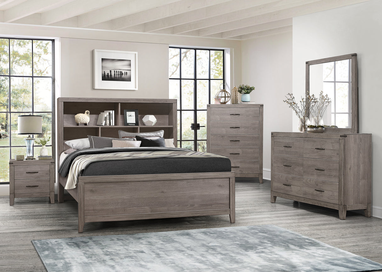 Woodrow Brownish Gray Queen Platform Bed