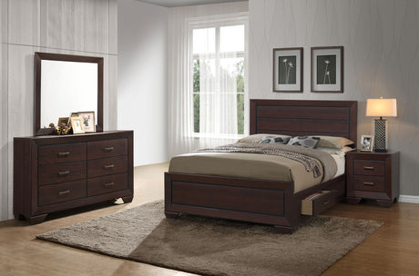 Kauffman Dark Cocoa 4-Piece California King Bedroom Set