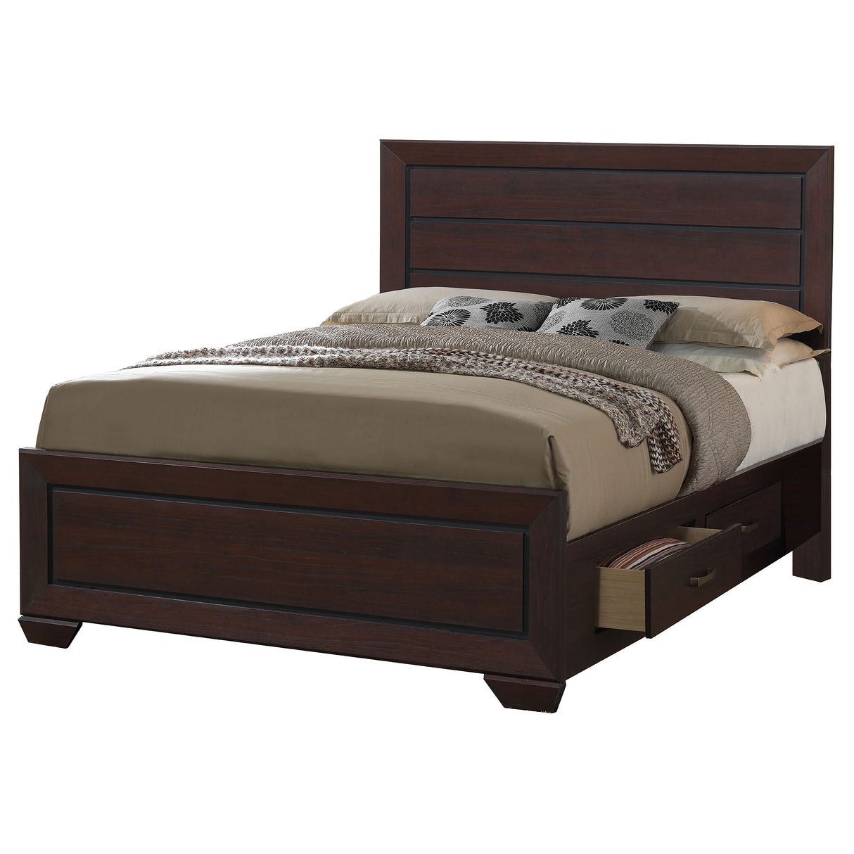 Kauffman Dark Cocoa 4-Piece Queen Bedroom Set