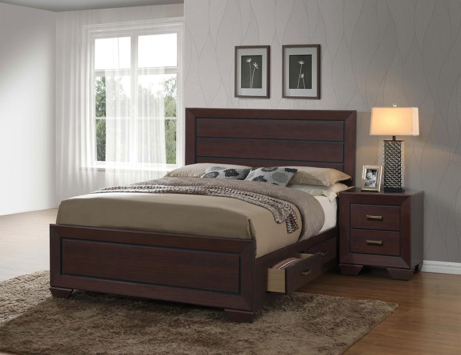 Kauffman Dark Cocoa 4-Piece Queen Bedroom Set