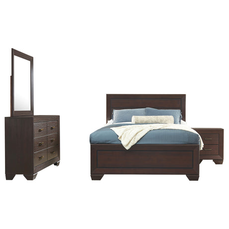 Kauffman Dark Cocoa 4-Piece Eastern King Bedroom Set