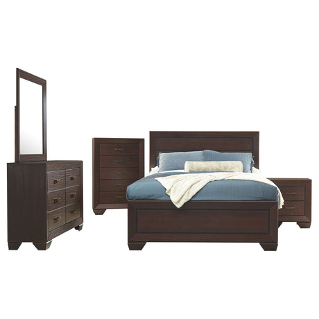 Kauffman Dark Cocoa 5-Piece California King Bedroom Set