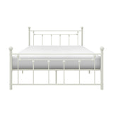 Lia White Full Metal Platform Bed