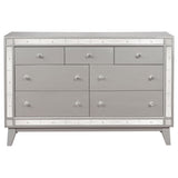 Leighton Metallic Mercury 4-Piece Full Bedroom Set