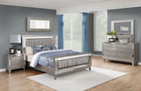 Leighton Metallic Mercury 4-Piece Queen Bedroom Set