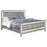 Leighton Metallic Mercury 4-Piece Queen Bedroom Set