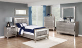 Leighton Metallic Mercury 5-Piece Twin Bedroom Set