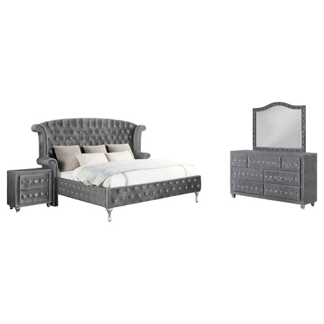 Deanna Grey 4-Piece Eastern King Bedroom Set