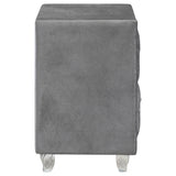 Deanna 2-Drawer Rectangular Nightstand Grey