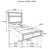 Miranda White 4-Piece Twin Bedroom Set