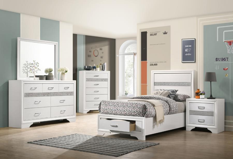 Miranda White 4-Piece Twin Bedroom Set