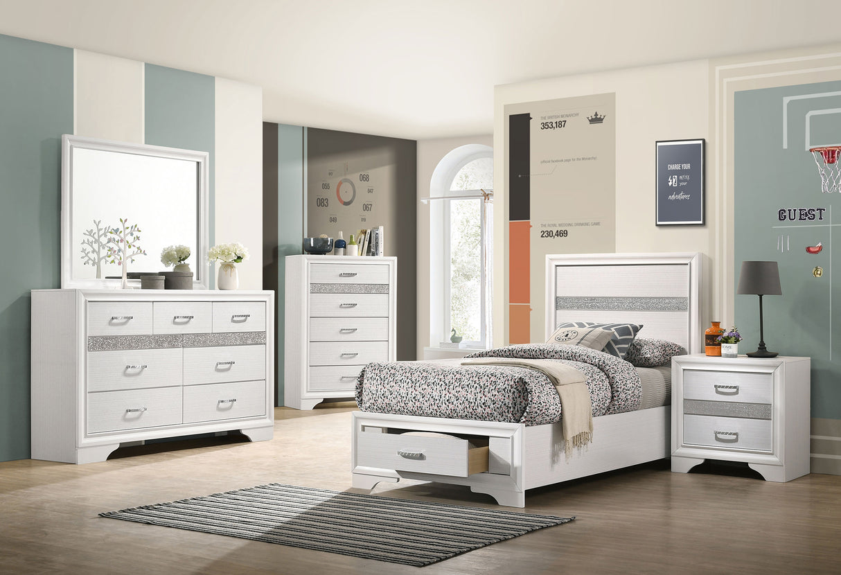 Miranda White 5-Piece Twin Bedroom Set