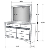 Miranda White 7-Drawer Dresser With Mirror