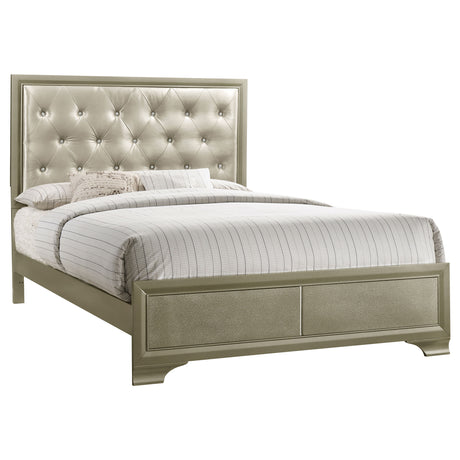 Beaumont Champagne 5-Piece Eastern King Bedroom Set