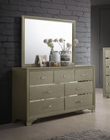 Beaumont Champagne 7-Drawer Dresser With Mirror