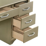 Beaumont Champagne 7-Drawer Vanity Set With Lighting