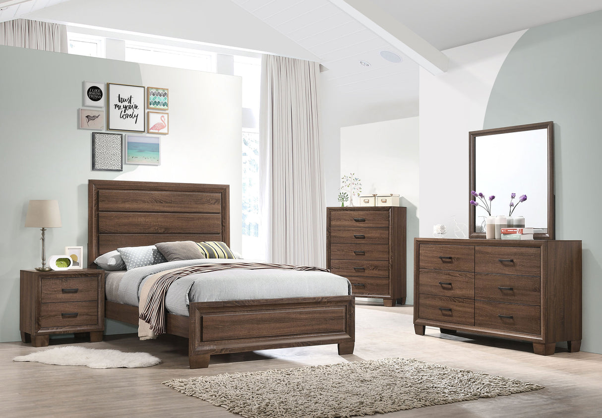 Brandon Warm Brown 5-Piece Full Bedroom Set