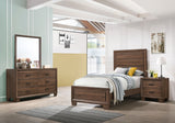 Brandon Warm Brown 4-Piece Twin Bedroom Set