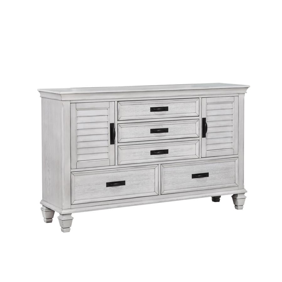 Franco 5-Drawer Dresser Antique White