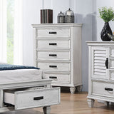 Franco 5-Drawer Chest Antique White