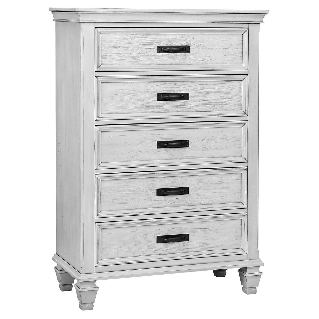 Franco 5-Drawer Chest Antique White