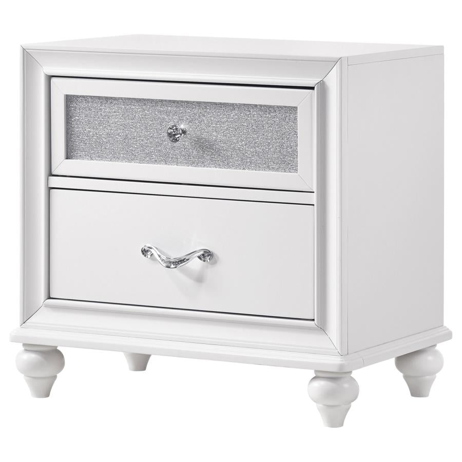 Barzini 2-Drawer Nightstand White