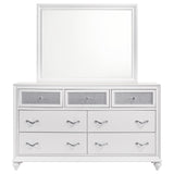 Barzini White 7-Drawer Dresser With Mirror