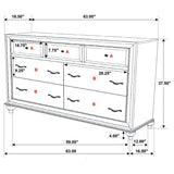 Barzini 7-Drawer Dresser White