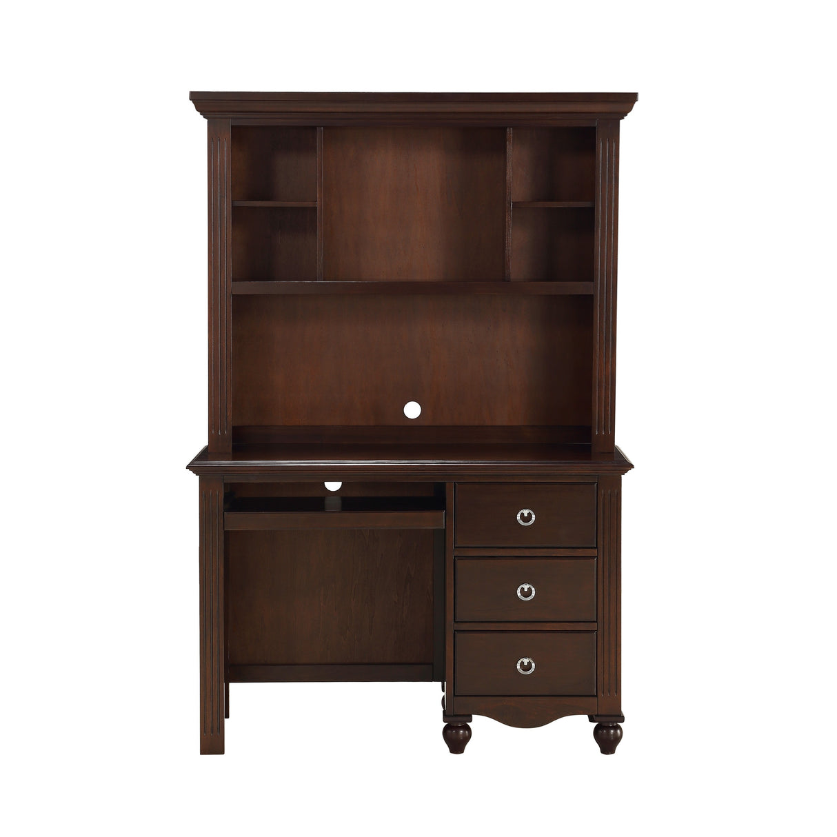 Meghan Espresso Writing Desk With Hutch