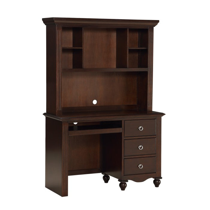 Meghan Espresso Writing Desk With Hutch