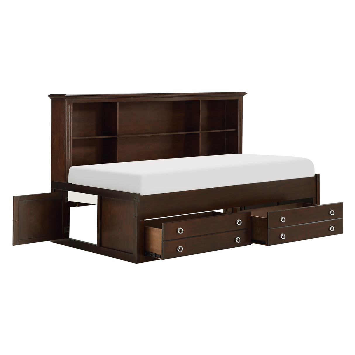 Meghan Espresso Twin Lounge Storage Bed