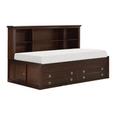 Meghan Espresso Twin Lounge Storage Bed