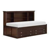 Meghan Espresso Twin Lounge Storage Bed