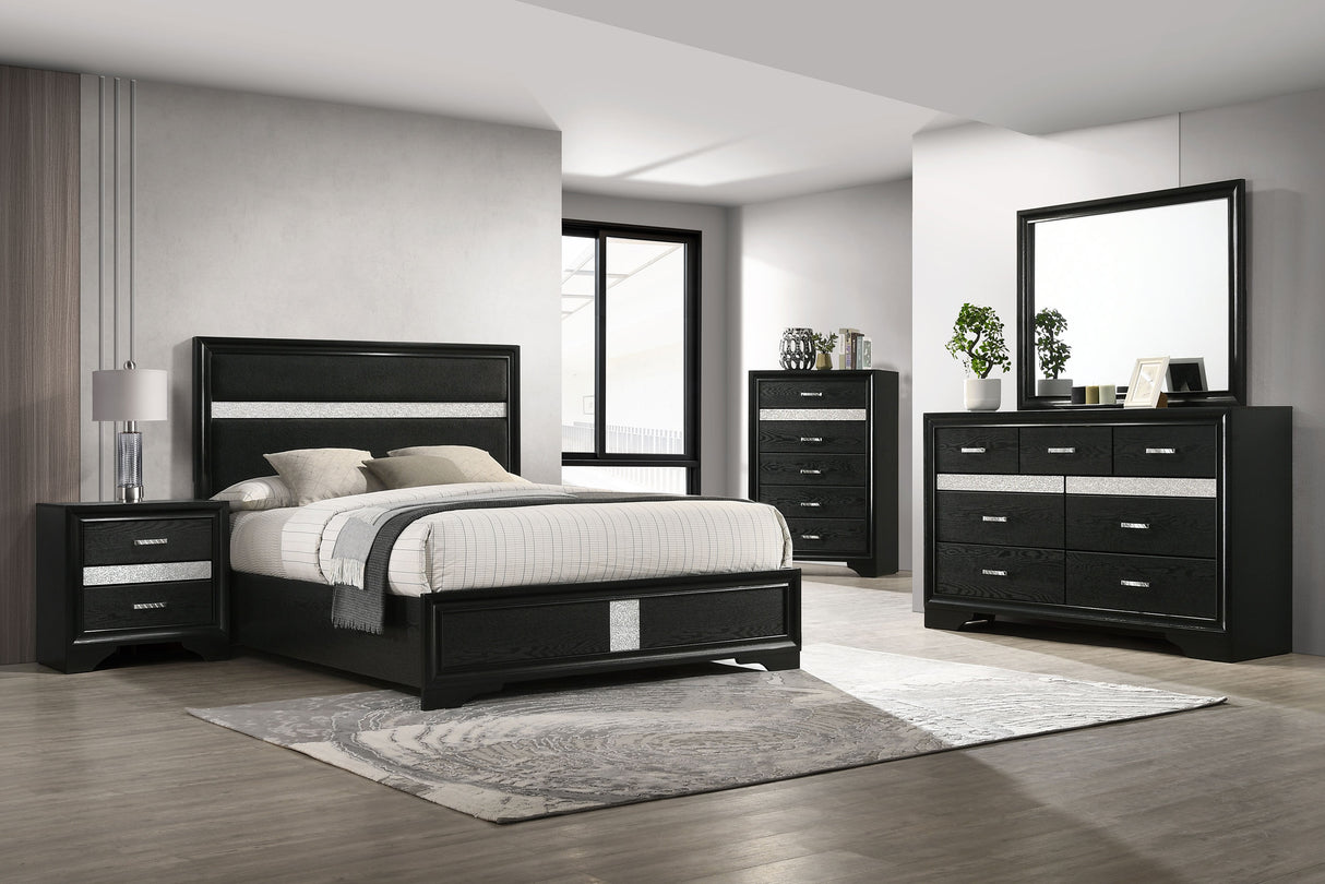 Miranda Black 5-Piece Full Bedroom Set