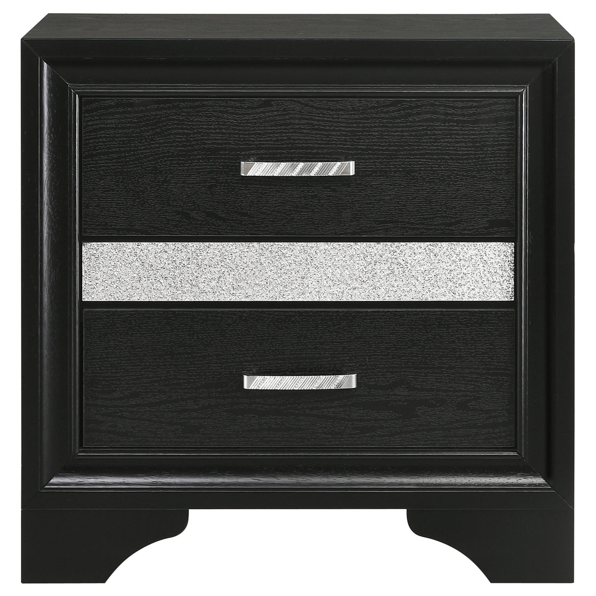 Miranda 2-Drawer Nightstand Tray Black