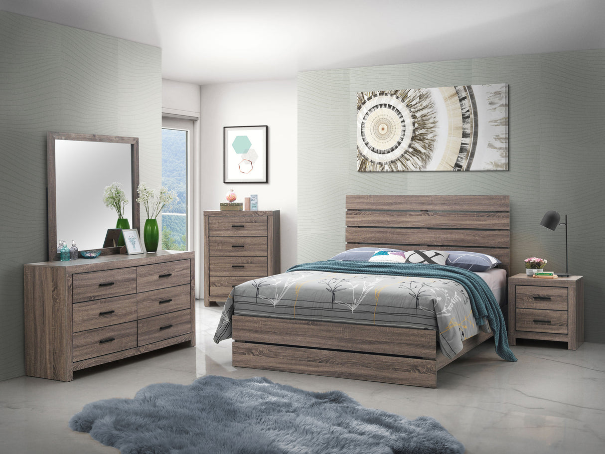 Brantford Barrel Oak 6-Drawer Dresser With Mirror