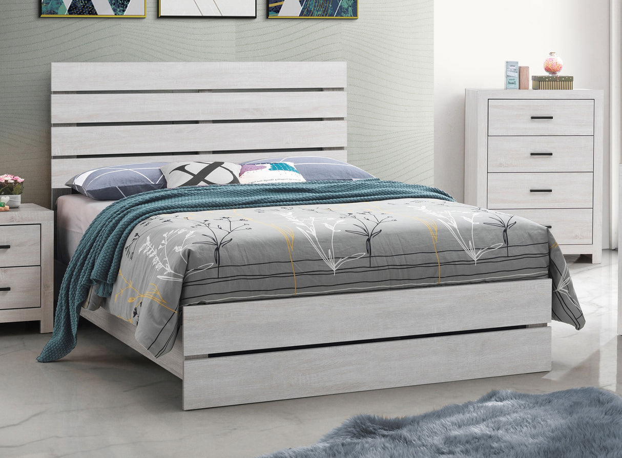 Brantford Eastern King Panel Bed Coastal White