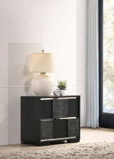 Blacktoft 2-Drawer Nightstand Black