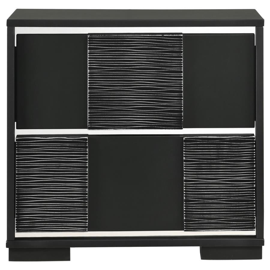 Blacktoft 2-Drawer Nightstand Black