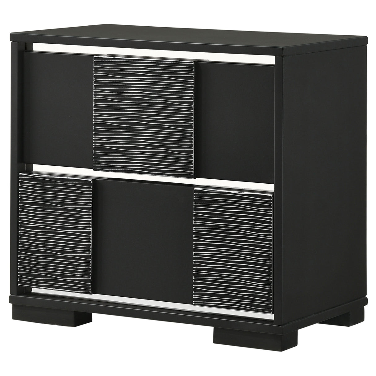 Blacktoft 2-Drawer Nightstand Black