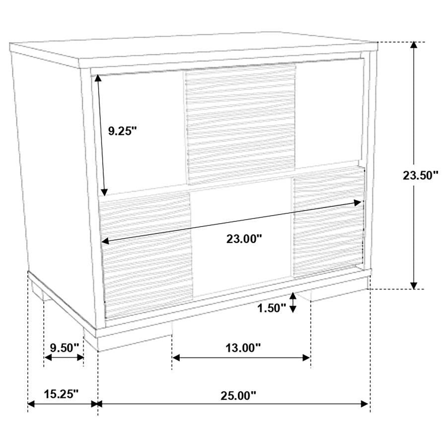 Blacktoft 2-Drawer Nightstand Black